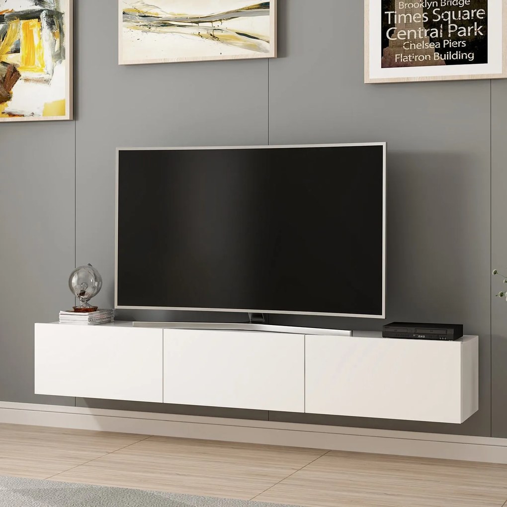 TV stolík/skrinka Robert (Biela). Akcia -18%. Vlastná spoľahlivá doprava až k Vám domov. 1072980