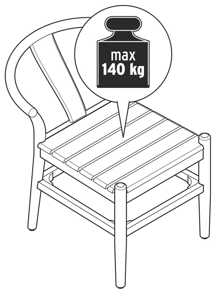 Dizajnová jedálenská stolička z tíkového dreva