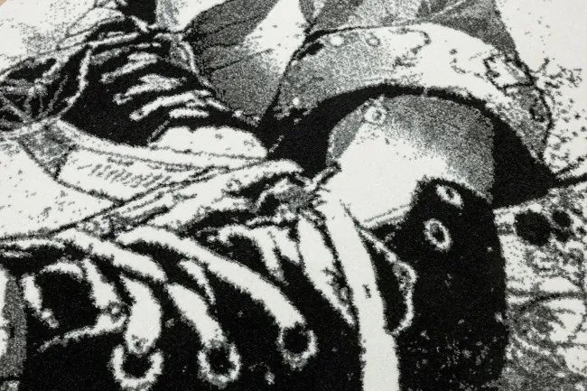 Koberec Lima 9365A biely / čierny