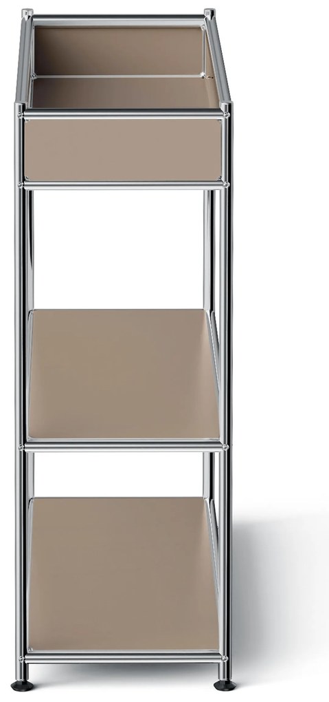 Kovová konzola »CN3 Slim Line« s poličkou, hnedosivá