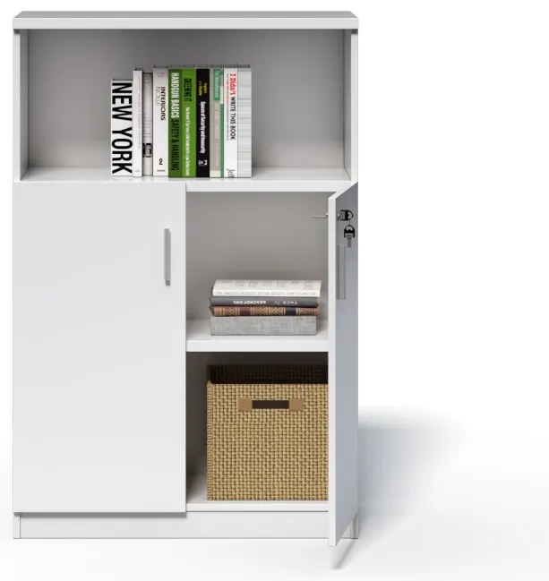 Kancelárska skrinka Houseland Prime Air 01 80 cm biela