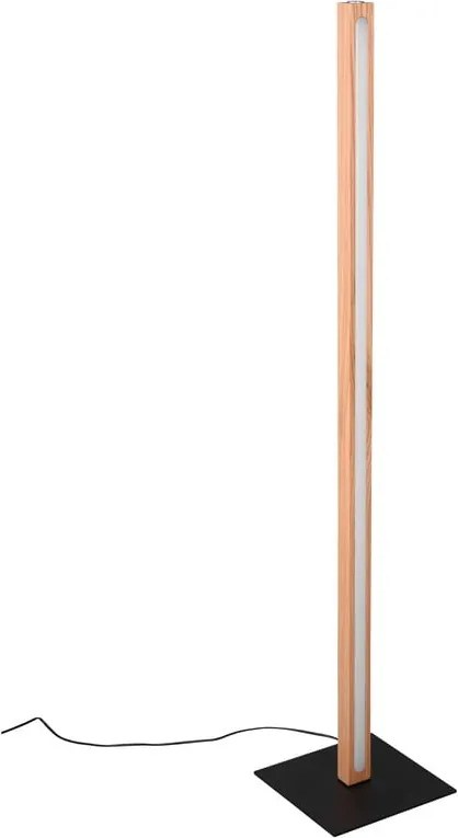 LED stojacia lampa v čierno-prírodnej farbe (výška 115 cm) Bellari – Trio