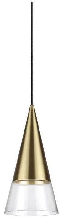 Ideal Lux - LED Luster na lanku CONO 1xGU10/7W/230V pr. 15 cm mosadz