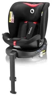 Lionelo - Autosedačka so základňou otočná NAVY i-Size 40-150 cm čierna/červená