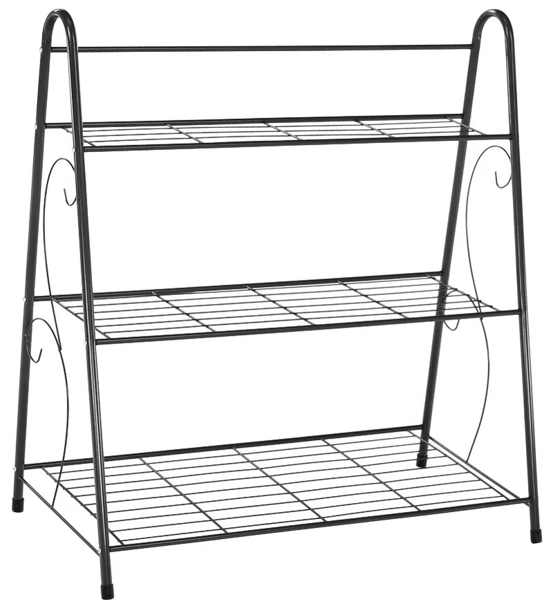 Kondela Regál, 3-policový, tmavosivá, VERUMA