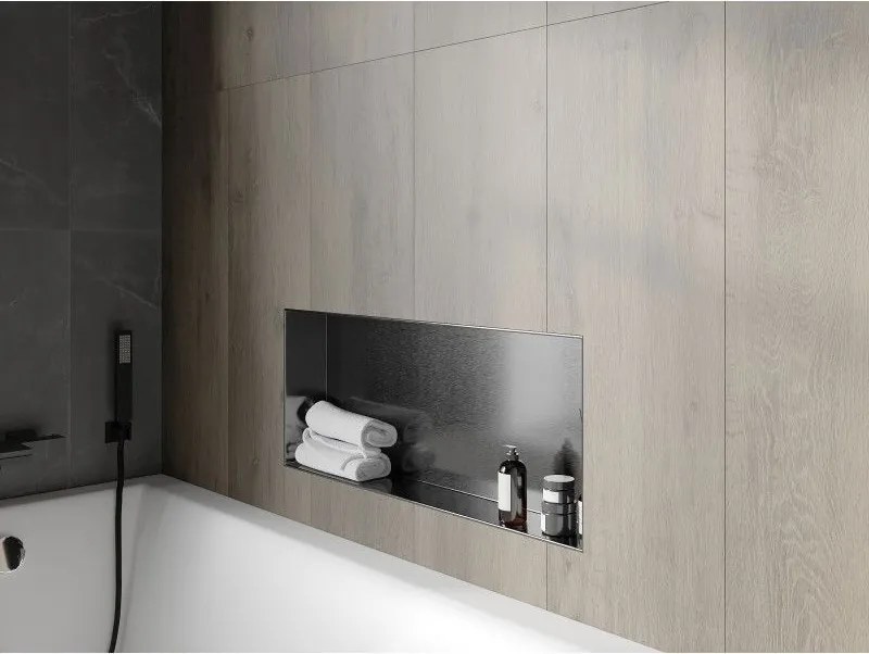 Mexen X-Wall-NR, polica na zapustenie bez príruby 75 x 30 cm, grafitová matná - 19E1753010