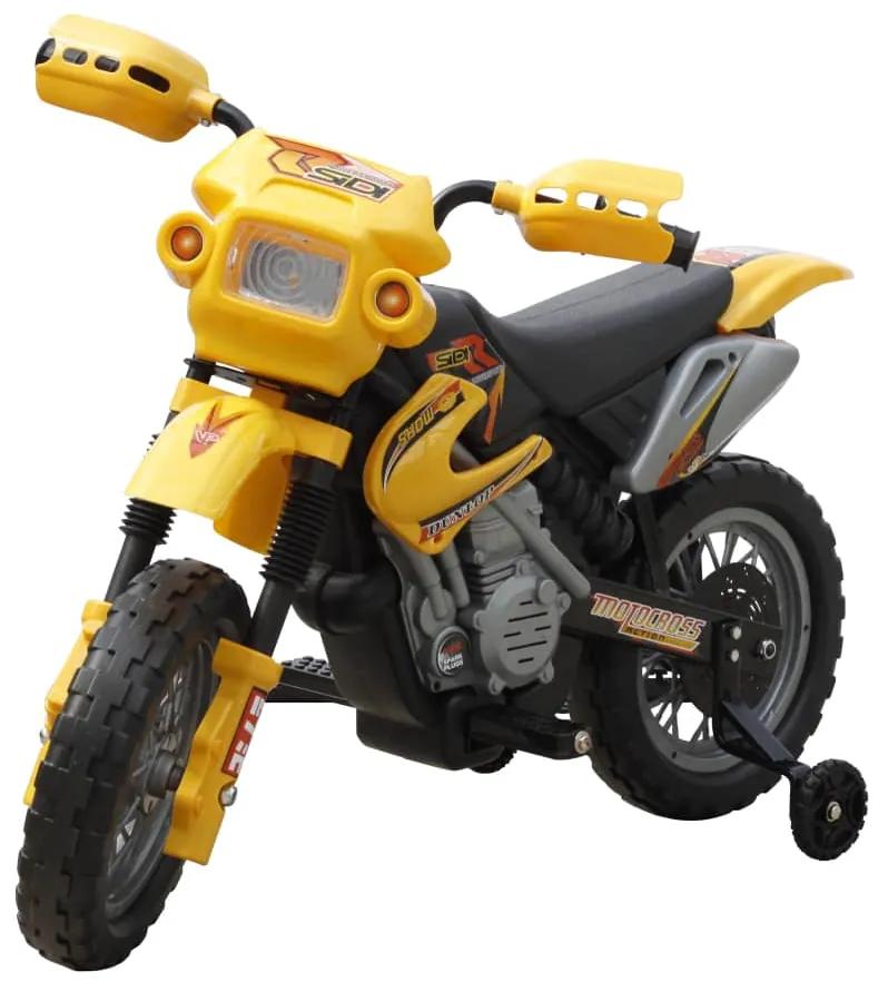 vidaXL Elektrická motorka pre deti žltá