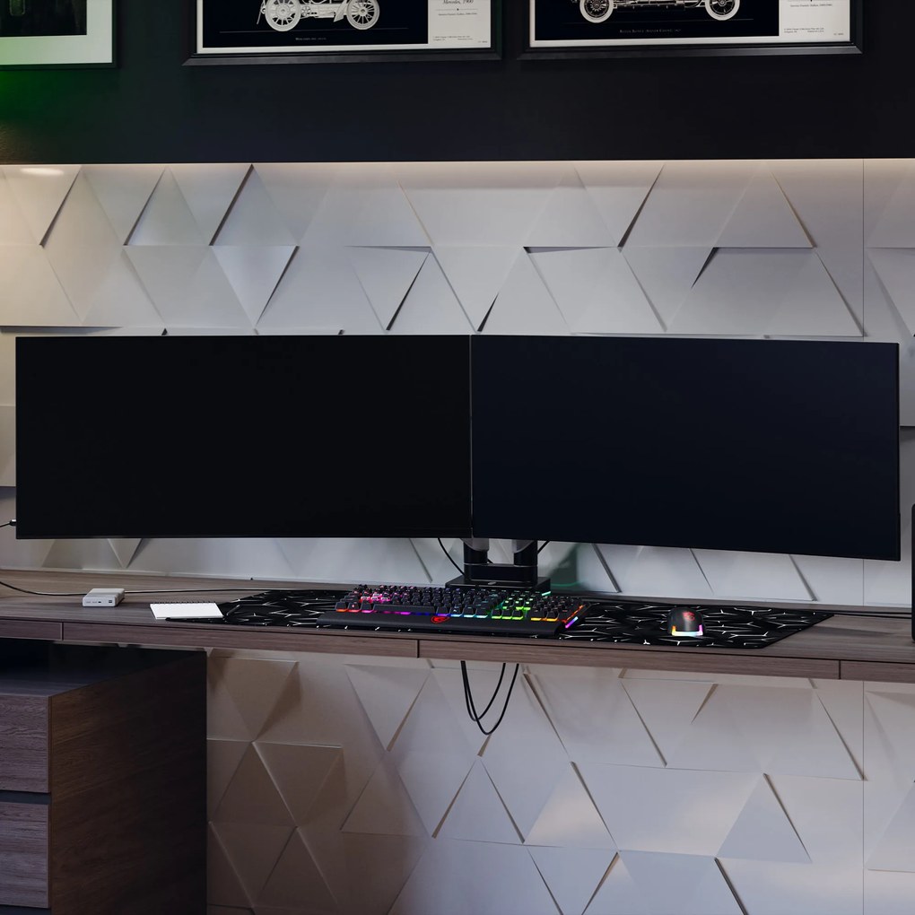 Dvojitý držiak na monitory 49 palcov, sivá-čierna RGB X-Arm Dual