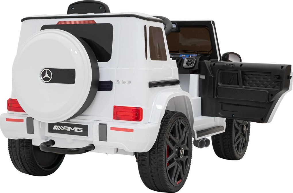 Ramiz Mercedes AMG G63 pre deti biely + diaľkové ovládanie