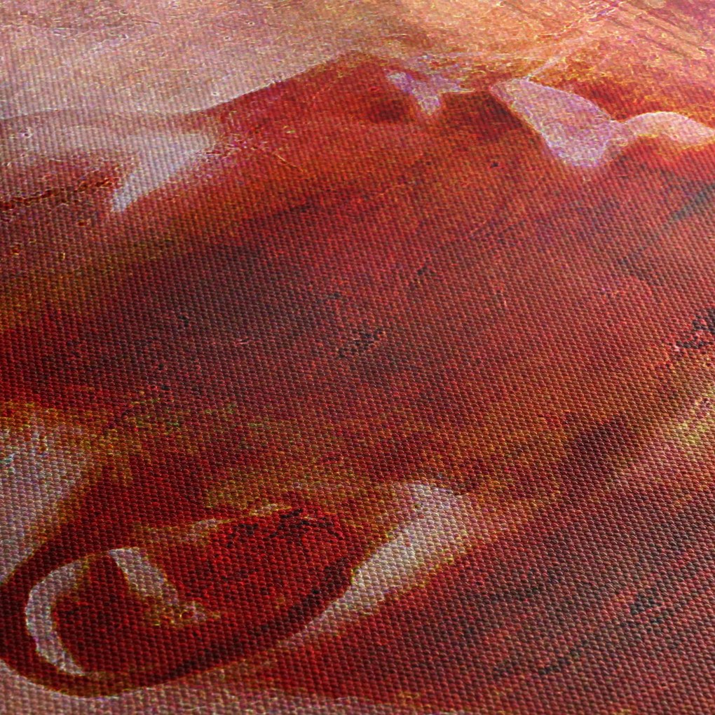 Obraz - Profil ženskej tváre (s hodinami) (90x30 cm)