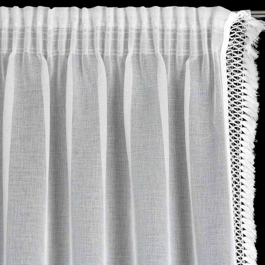 ZÁCLONA NA PÁSKE KIRA3, SADA 2KS 140X270 CM BIELA