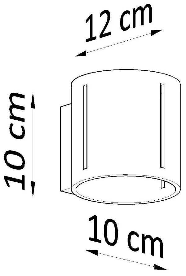 Čierne nástenné svietidlo Vulco – Nice Lamps