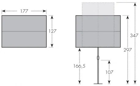 Doppler ACTIVE Balkónová clona 180 x 130 cm - balkónový slnečník : Barvy slunečníků - 820