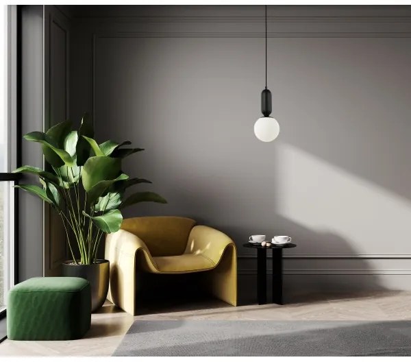 ITALUX PND-02340-1S-BK - Luster na lanku ALDEVA 1xE27/40W/230V čierna