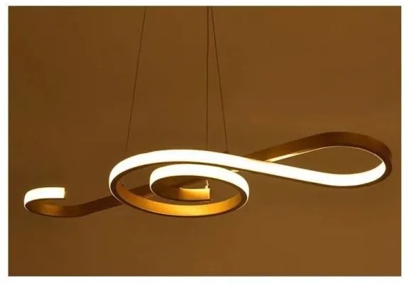 LED Luster na lanku LED/18W/230V 3000K zlatá