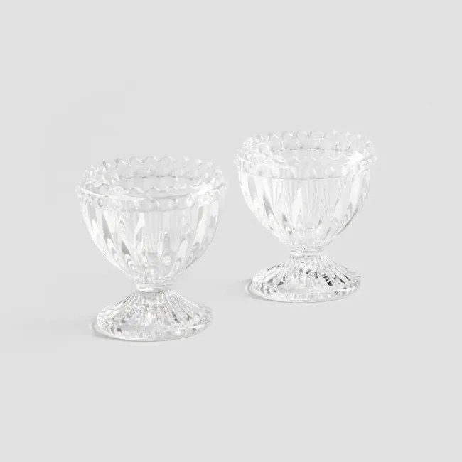 Sada dvoch pohárikov na vajíčka CORAGGIO priesvitná (2 ks)