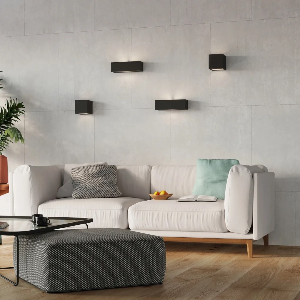 Nástenné svietidlo Vega, 1x čierne keramické tienidlo