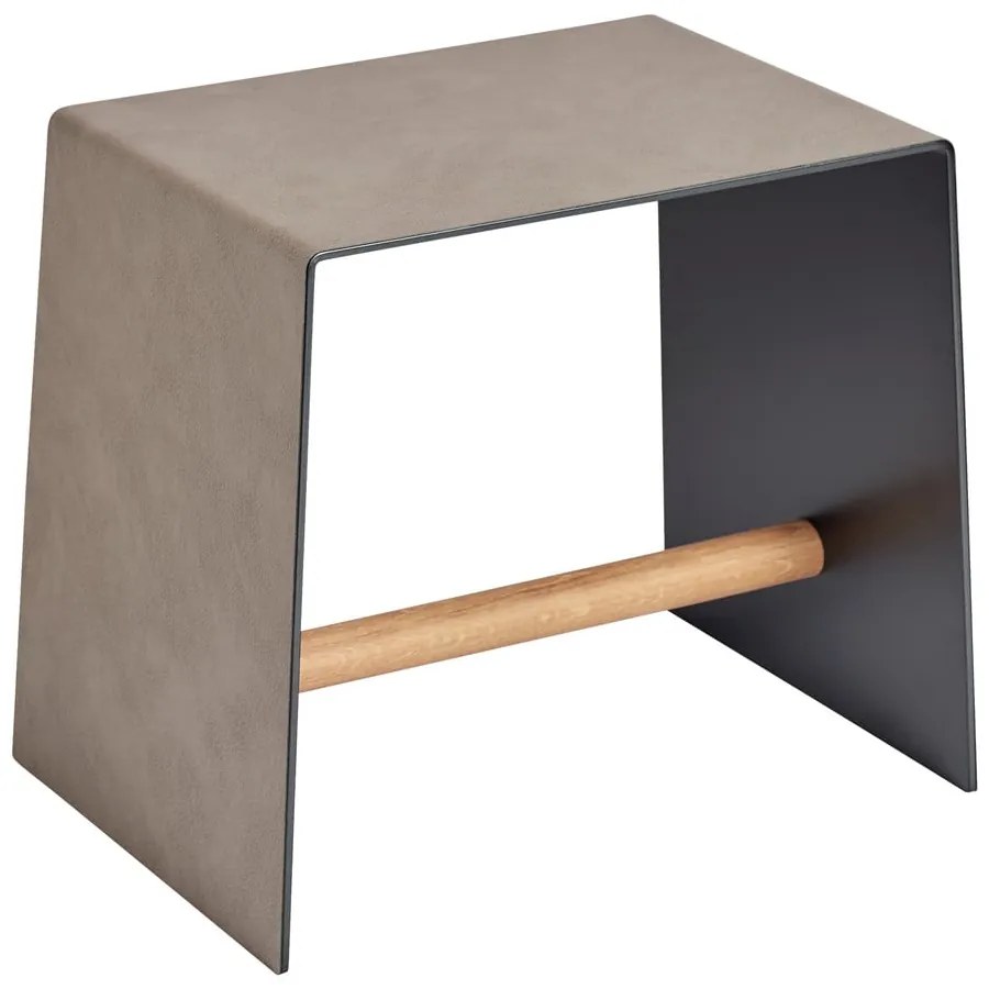 Sivobéžová kovová stolička Bull – LIND DNA