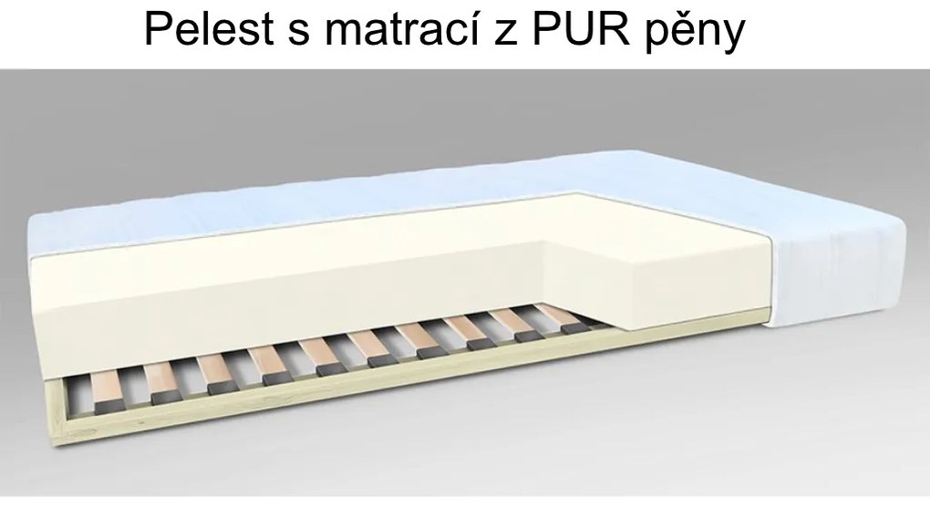 Nabytekmorava Čalúnená posteľ s úložným priestorom JARO HIT 120x200 farba čalúnenia: oranžová