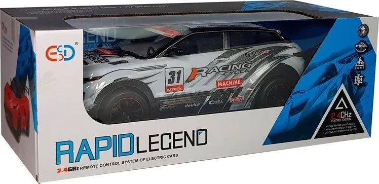LEAN Toys Autíčko na rallye, preteky a šport, diaľkovo ovládané RC, mierka 1:10, biele