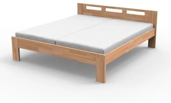 TEXPOL Manželská masívna posteľ NELA - 200 x 160 cm, Materiál: BUK morenie mahagón