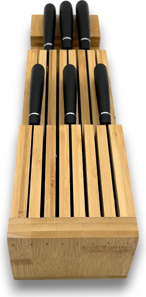 usporadejto.cz Stojan na nože, organizér do zásuvky - na 14 nožov, bambusový MAESTRO 45 x 11,5 x 8,5 cm
