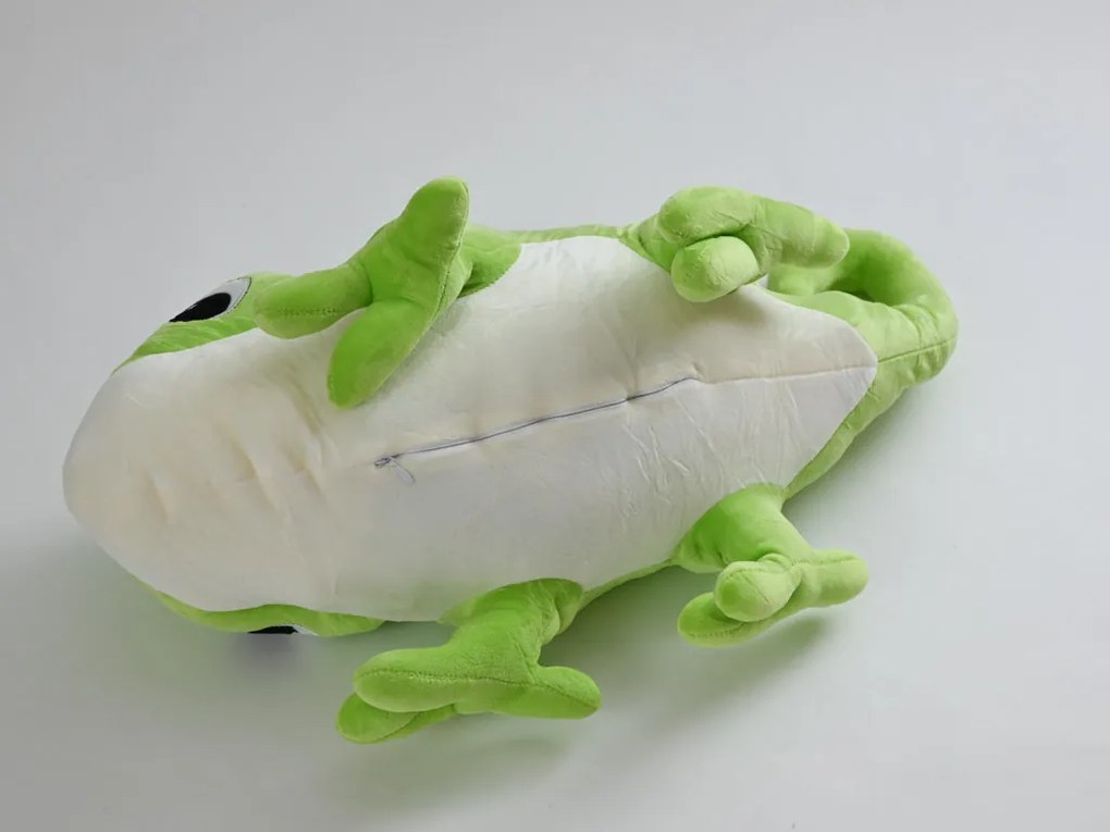 Plyšový CHAMELEÓN s detskou dekou vo vnútri, zelený