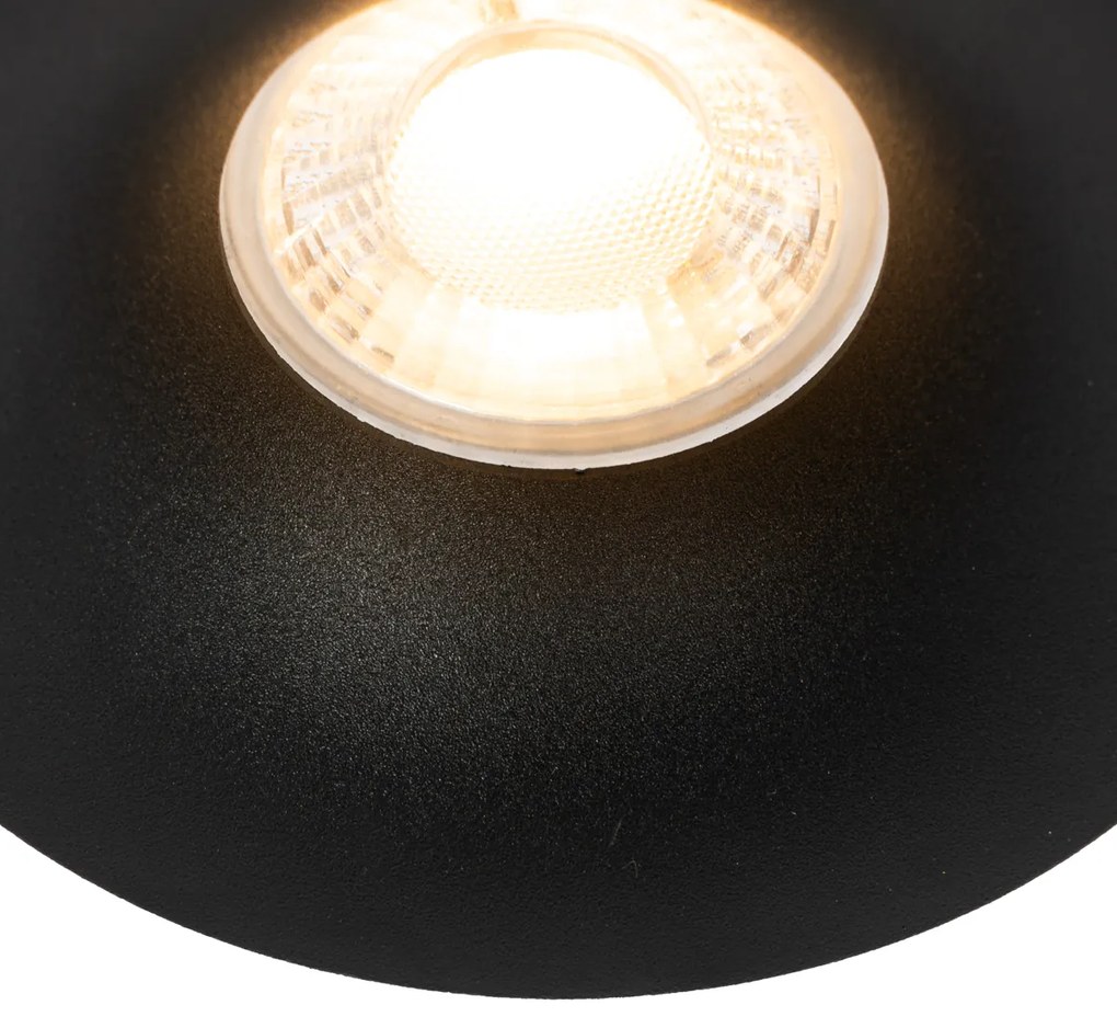 Inteligentné zapustené bodové svietidlo čierne vrátane Wifi GU10 50mm - Gijs