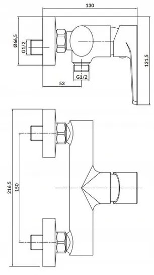 Cersanit Moduo - sprchová batéria, chróm, S951-353