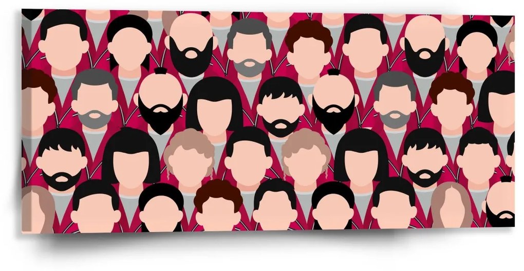 Sablio Obraz Money heist Anonymné tváre - 110x50 cm