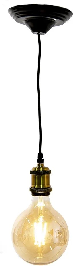 LED dizajnová žiarovka transparentná - 8 cm E27/4W