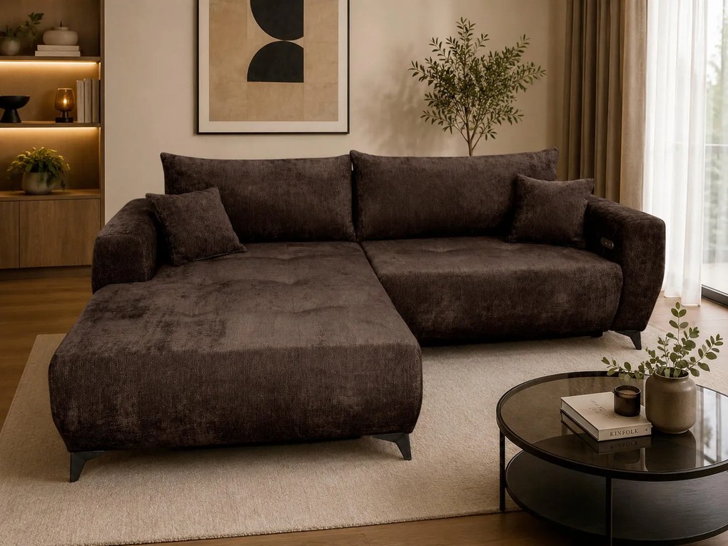 XXXLutz ROHOVÁ SEDAČKA, textil, hnedá P & B - Sedačky - 00000F001605