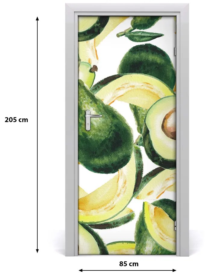 Fototapeta na dvere do domu samolepiace avokado 85x205 cm