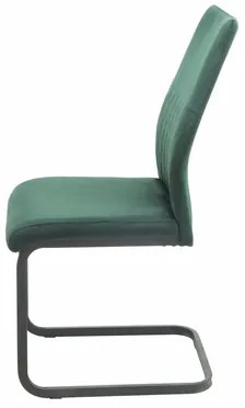 Čalúnená stolička vo farbe fľaškovej zelenej ARIBA