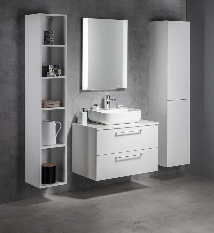 Sapho Sapho, Doska DTDL 81x1,8x46,5cm, biela lesklá, CR081-3030