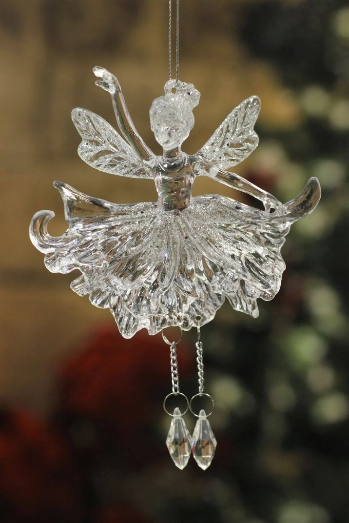 EWALDS Priesvitné vianočné ozdoby baletky 2ks 15cm