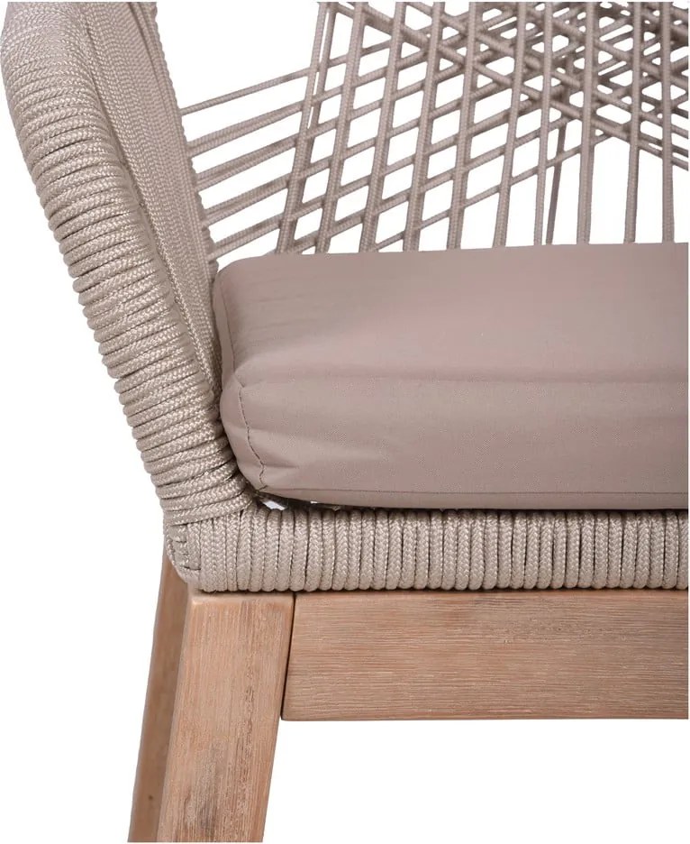 Béžová drevená záhradná stolička Pomona – Garden Pleasure