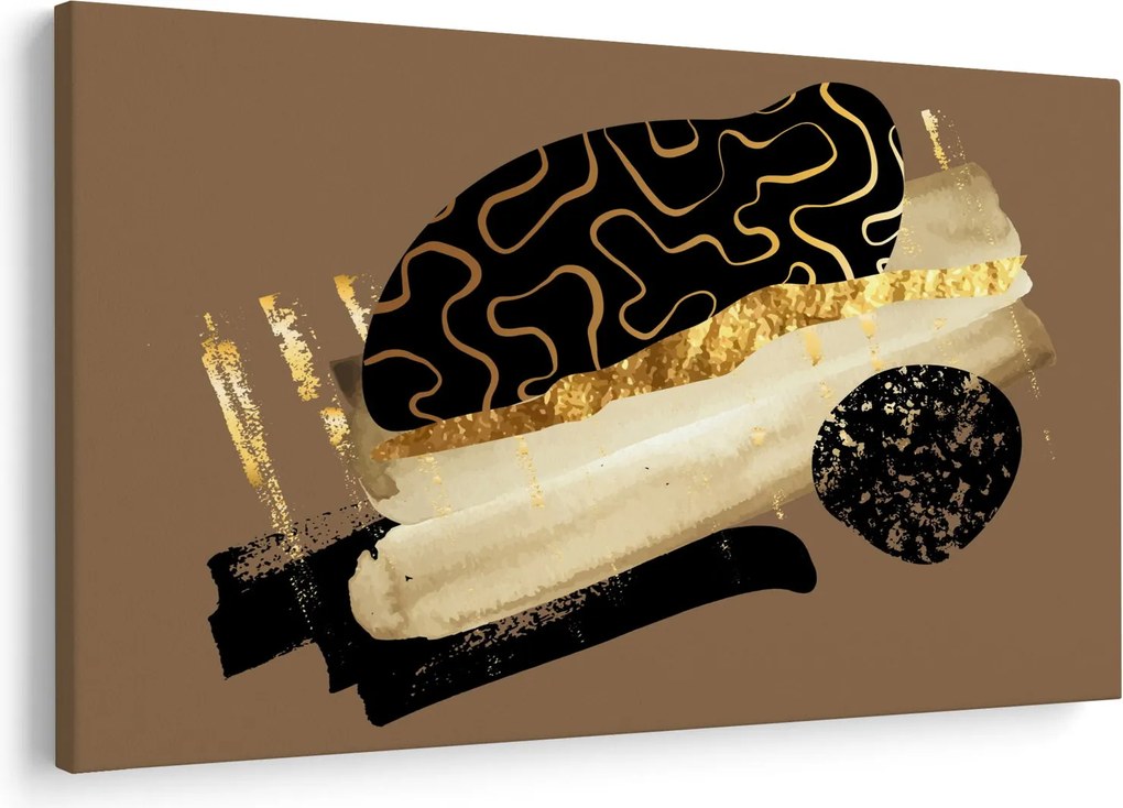Obraz - Abstrakcia golden brown N⁰3 (90x60 cm)