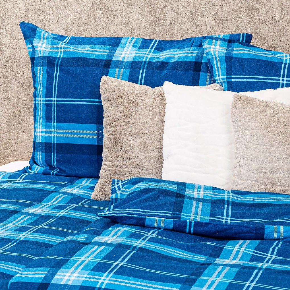 4Home Flanelové obliečky Blue plaid