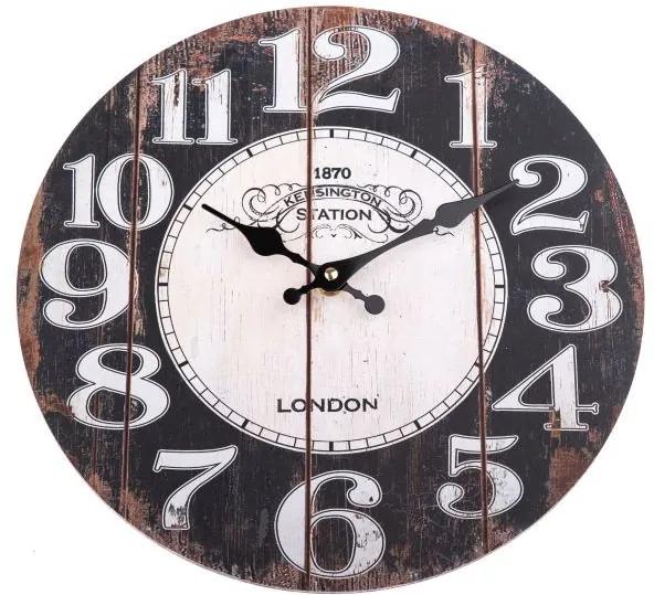 hodinky nástenne station london mdf 34 ×1 ×34cm