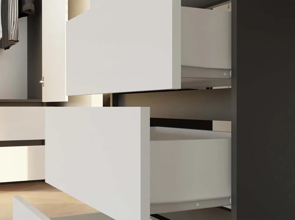 Komoda Malwa M4 70 cm antracit/bílá