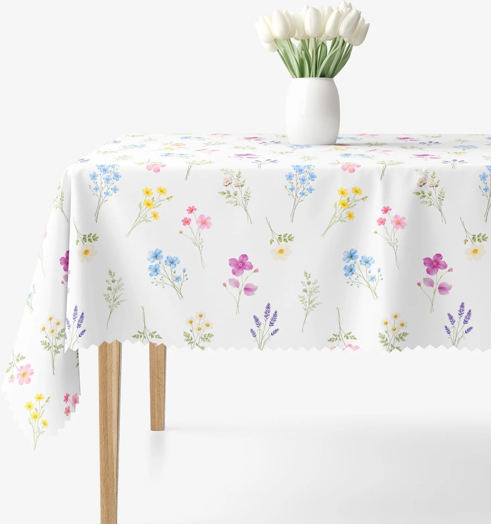 Goldea hranatý teflónový obrus - kvetinová záhrada 120 x 120 cm