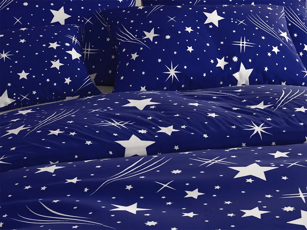 Obliečky z mikrovlákna NIGHT SKY modré Rozmer obliečky: 2 ks 70 x 90 cm | 200 x 220 cm