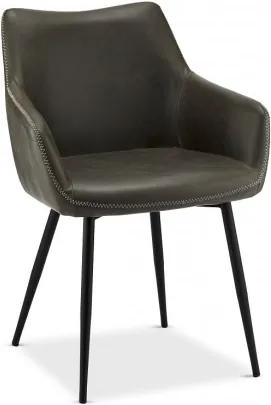 Jedálenská stolička Zalea sivá, čierna
