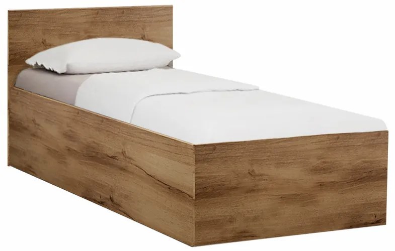 Posteľ SOFIA 90 x 200 cm, dub artisan Rošt: Bez roštu, Matrac: Matrac COCO MAXI 20 cm