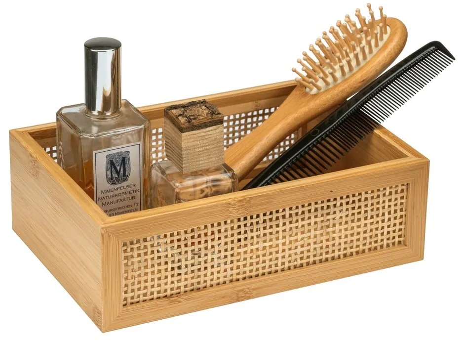 Bambusový kúpeľňový organizér Wenko Allegre, 22 x 7 cm