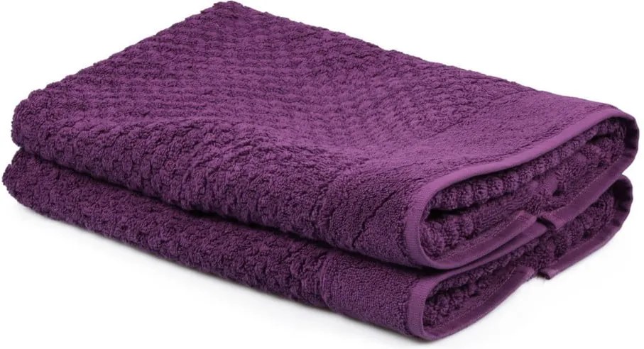 Sada 2 fialových uterákov zo 100% bavlny Mosley, 50 × 80 cm