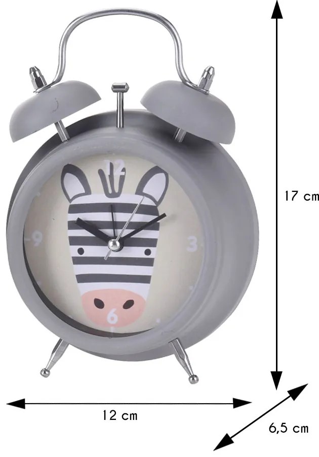 Detské stolné hodiny Zebra, viacfarebná