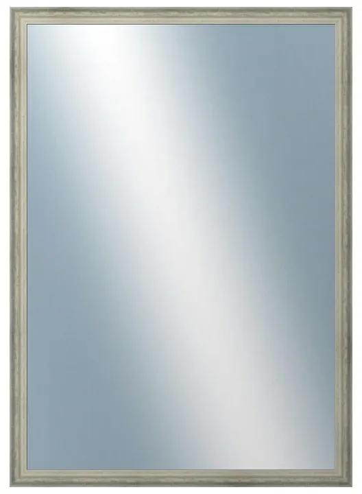 DANTIK - Zrkadlo v rámu, rozmer s rámom 50x70 cm z lišty DELFINO strieborná (2897)