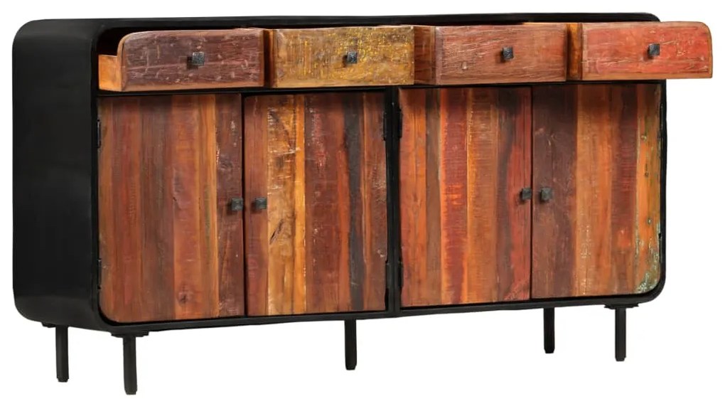vidaXL Komoda masívne recyklované drevo 140x35x76 cm